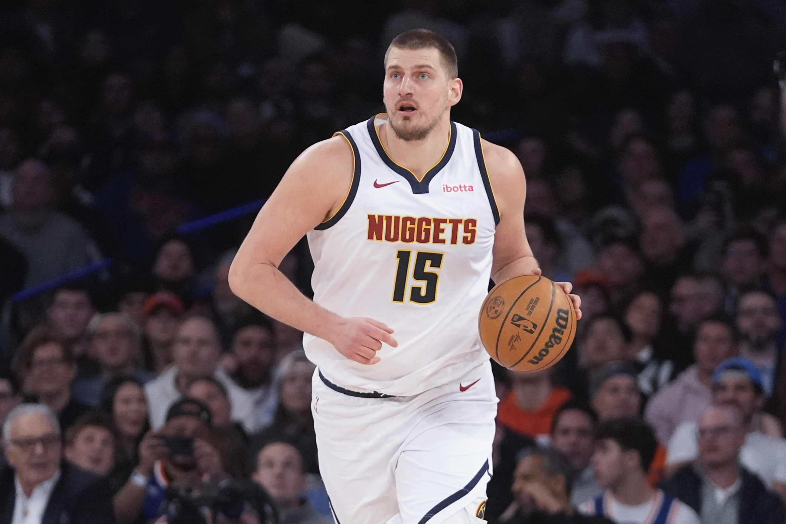 Denver Nuggets' Nikola Jokic (15).