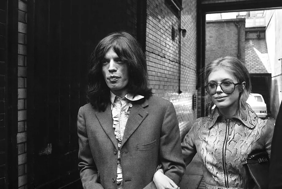 Mick Jagger and Marianne Faithfull on May 29, 1969, after the police arrested them at a house in Chelsea, London.