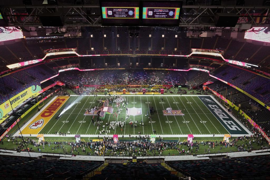 The Kansas City Chiefs participate during Super Bowl 59 Opening Night