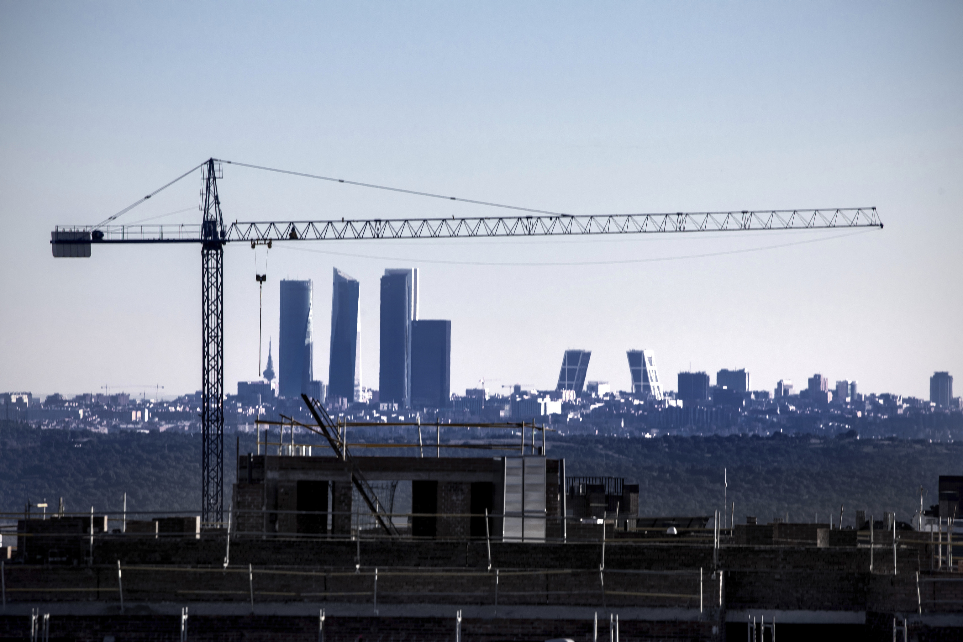 Buildings under construction.