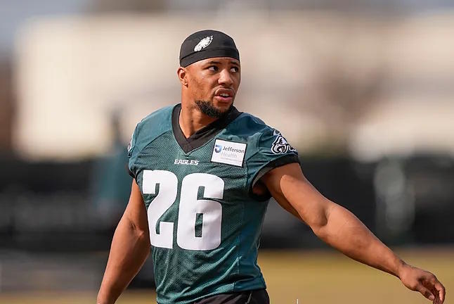 Barkley, in an Eagles training session.