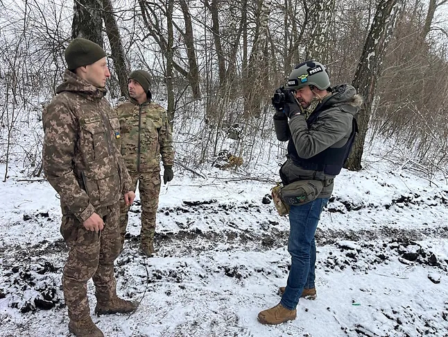 Alberto Rojas, working in the Sumy region, very close to the border with Kursk.