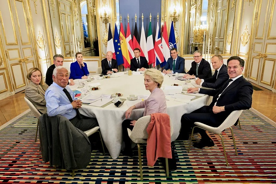 Meeting of European leaders in Paris to address the situation in Ukraine.