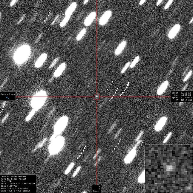 Image captured of the asteroid 2024 YR4.