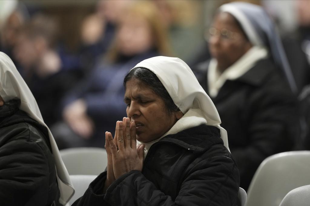 Faithful and nuns gather at St. John Lateran Basilica in Rome