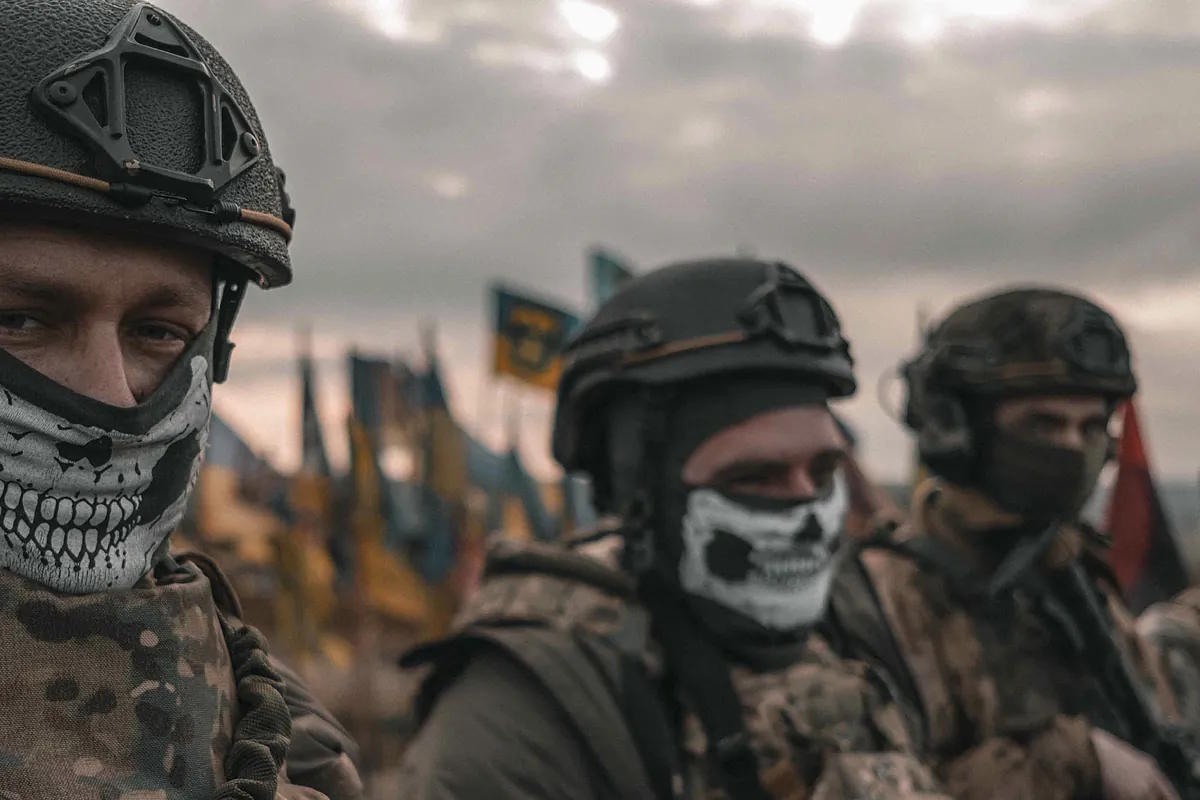 Ukrainian soldiers in Orijiv (Zaporizhia).