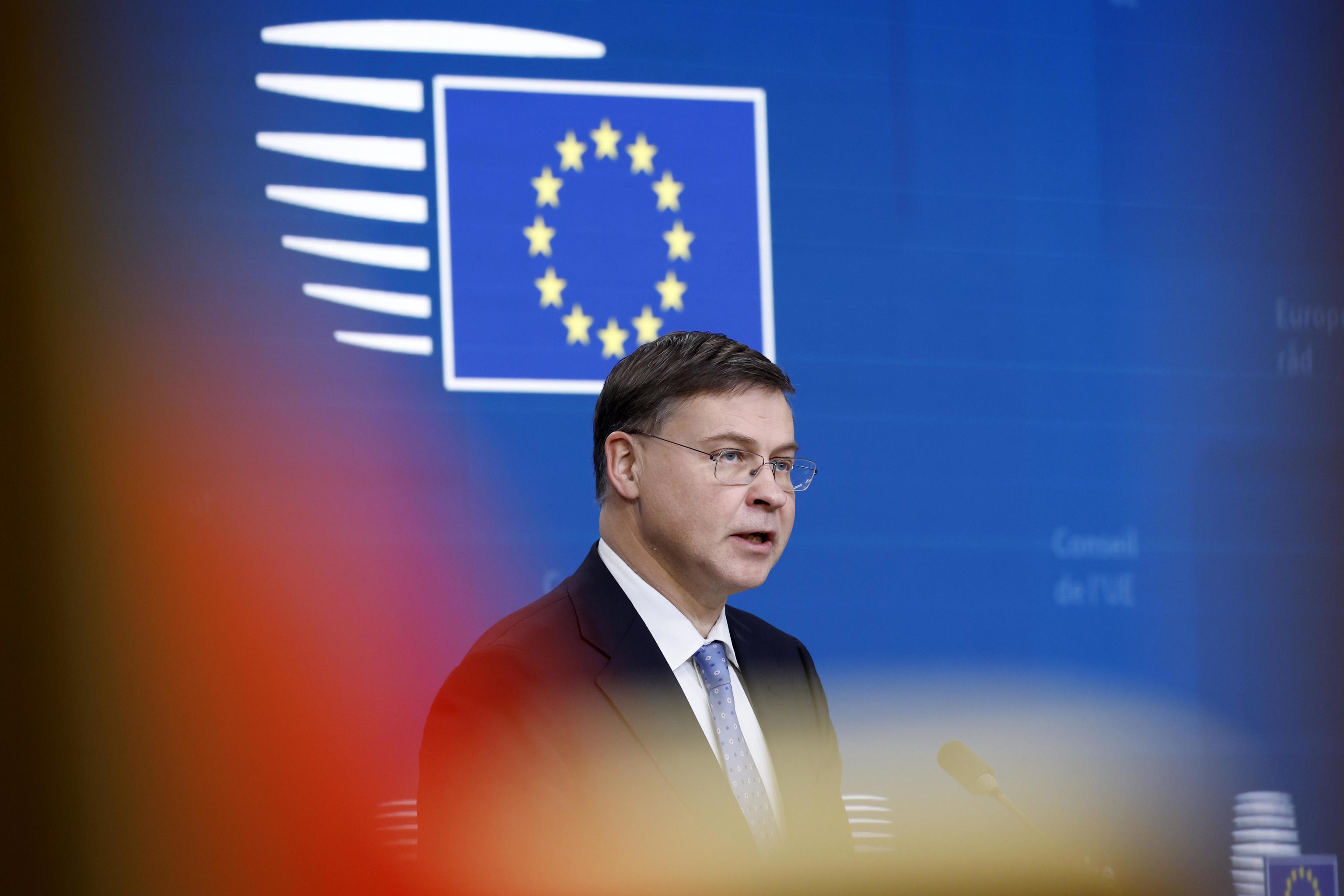 European Commissioner for Economic Affairs, Valdis Dombrovskis.