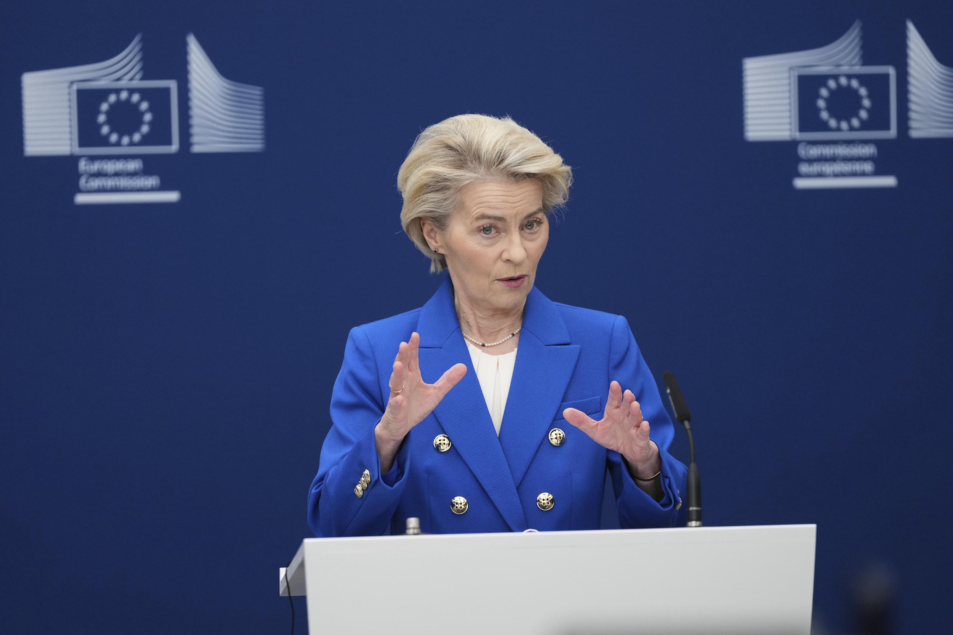 The President of the European Commission, Ursula von der Leyen, this Tuesday in Brussels.