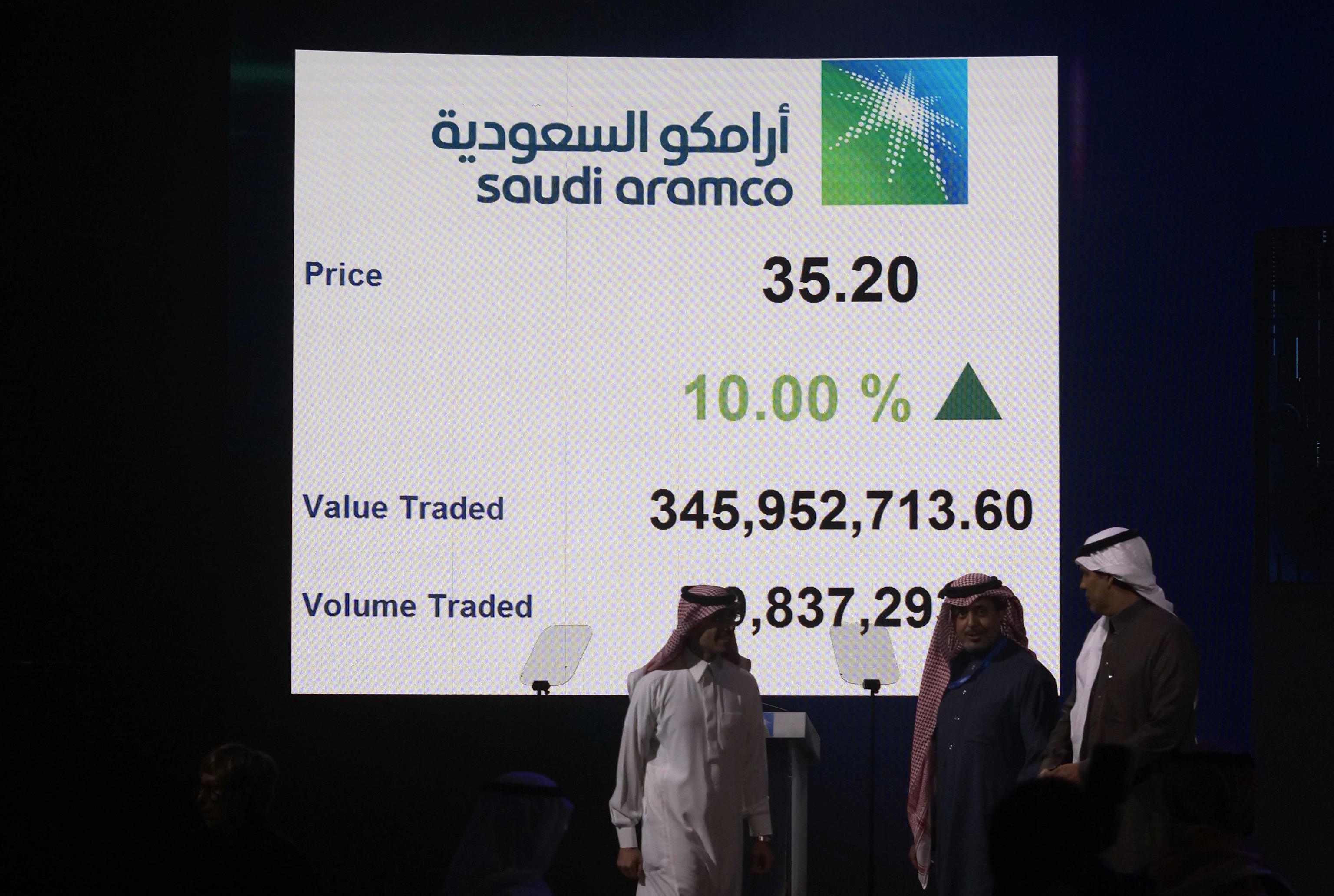 A screen displaying the value traded of oil company Armco.