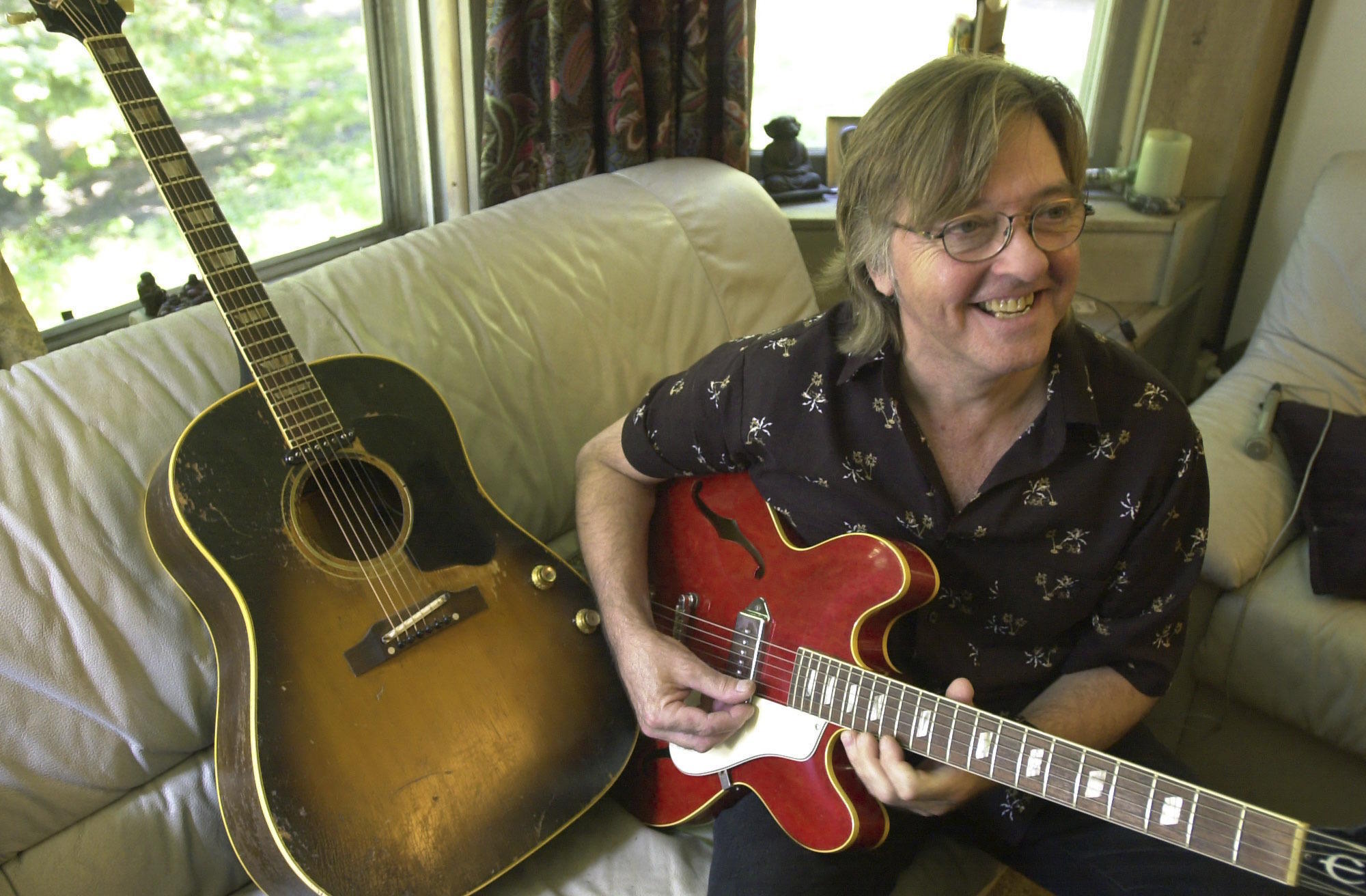 Ex-Badfinger guitarist Joey Molland strums a 1967 Epiphone Casino.