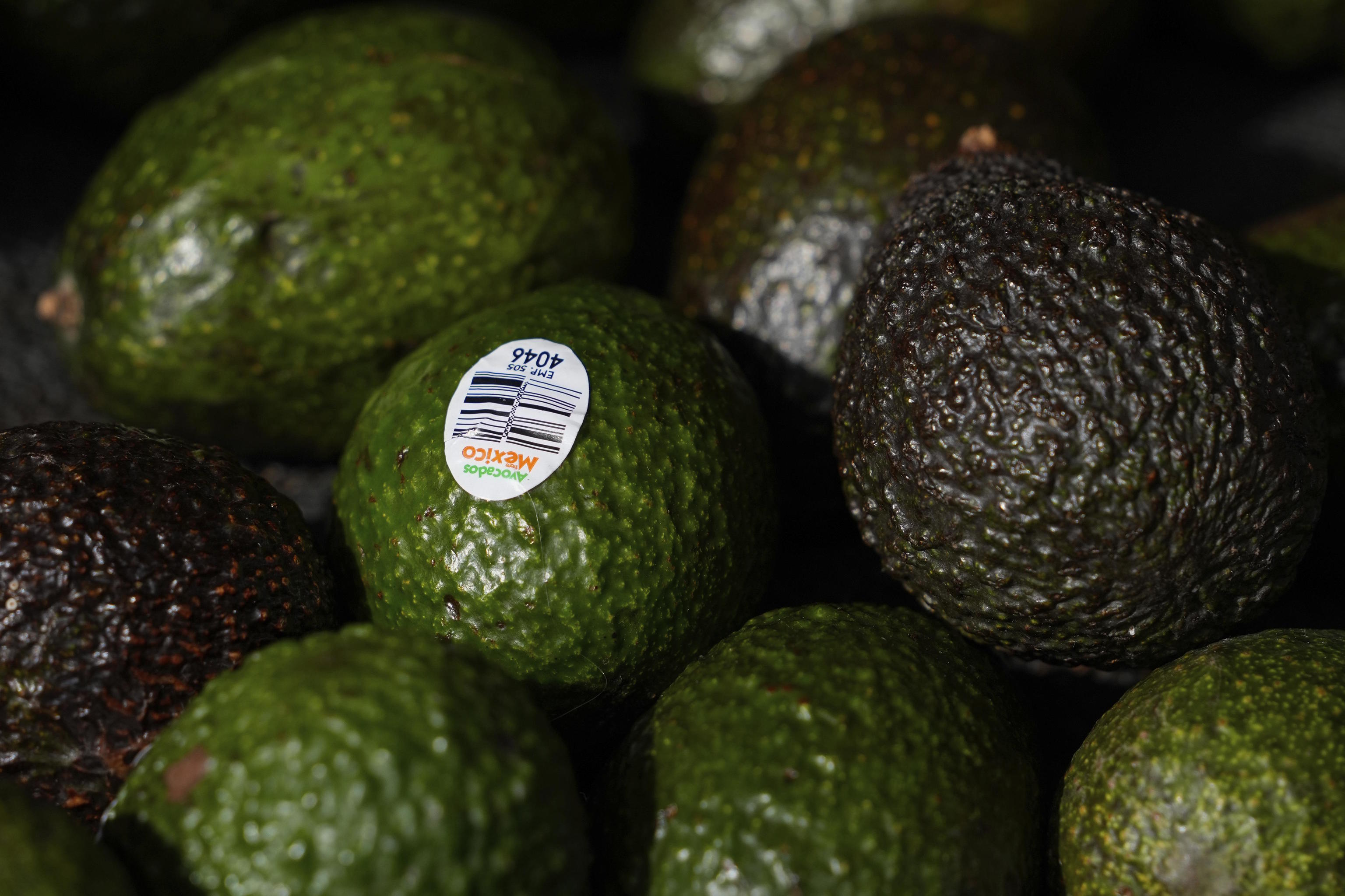 Avocados sit at a grocery store in San Francisco.