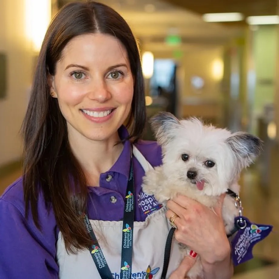 Julie Steines and Norbert during a volunteer day.