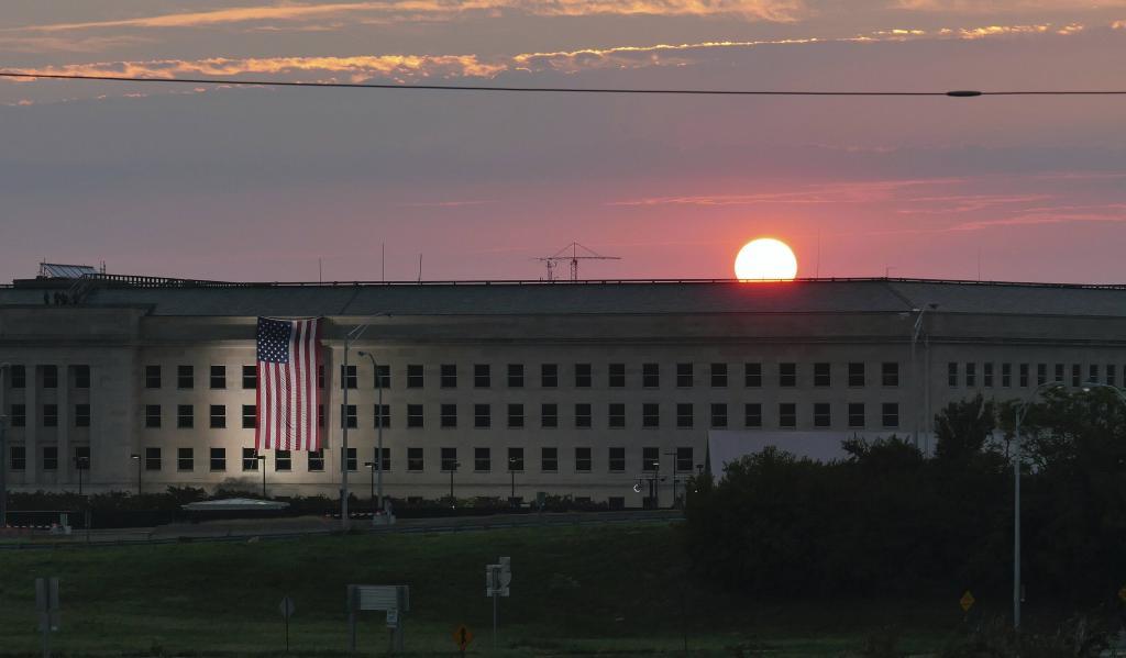 The sun rises over the Pentagon