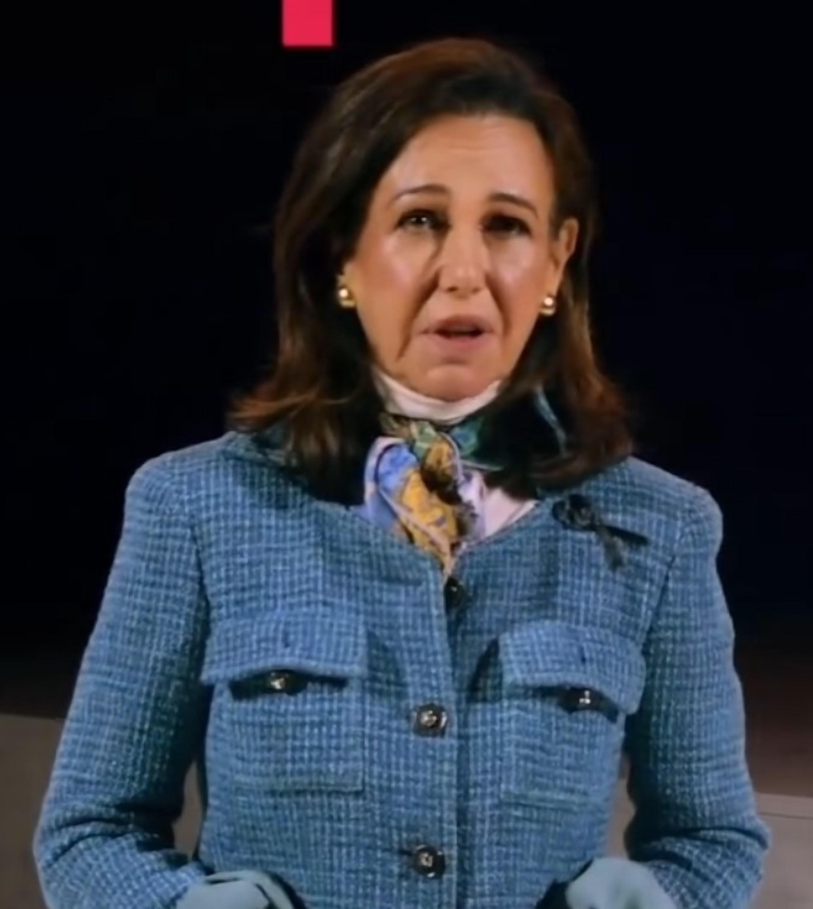 Ana Botín, president of Banco Santander, in a file photo.