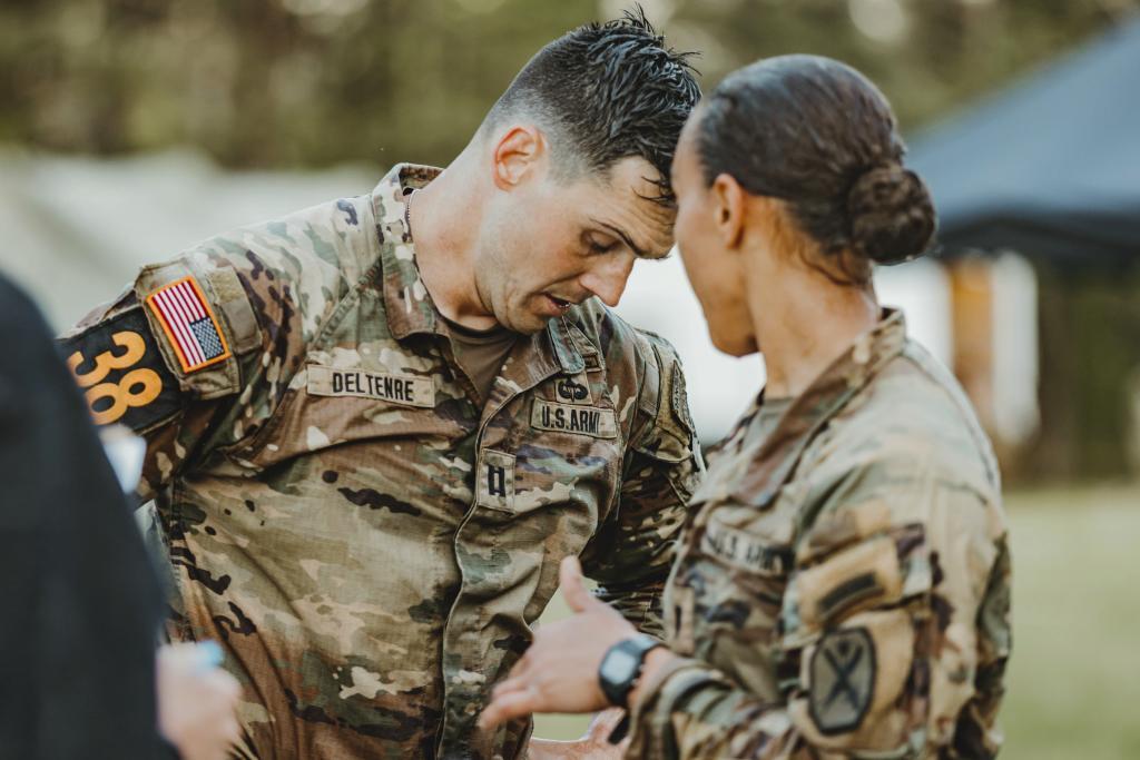 the U.S. Air Force shows Capt. Seth Deltenre, left, and 1st Lt. Gabrielle White