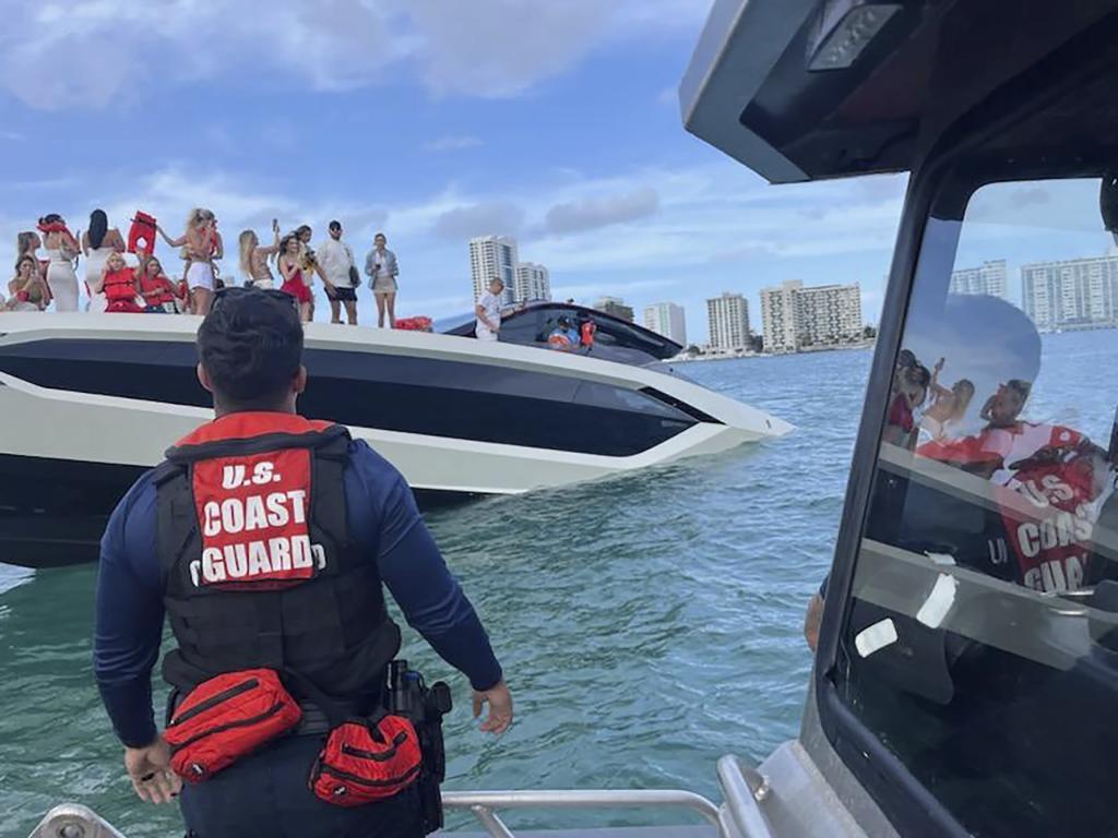 U.S. Coast Guard Southeast shows crew & partner agencies responding to a 63-ft vessel taking on water