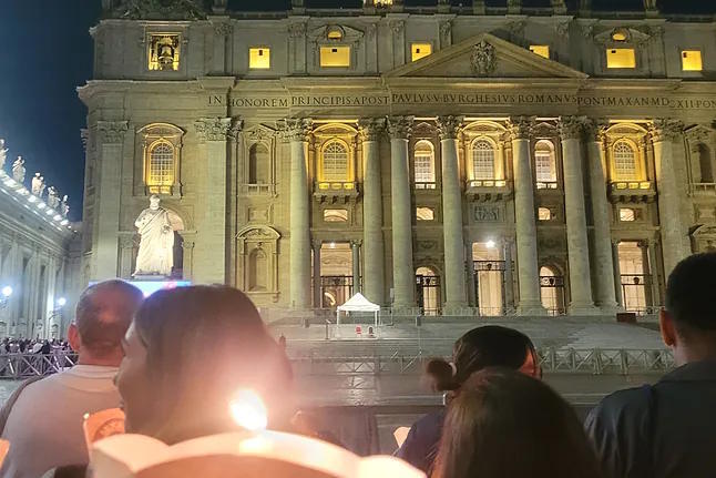 Rosary and torchlight procession held in the Vatican.