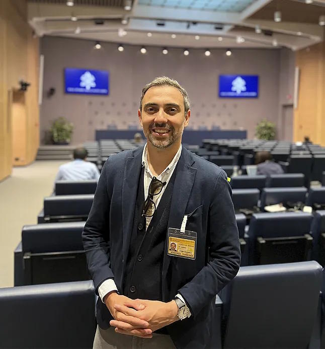 Alberto Chinchilla, in the Sala Stampa (press room) of the Holy See.