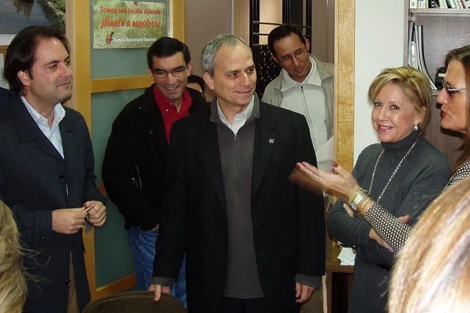 Robert Prevost during his visit to San Agustn School in 2011.