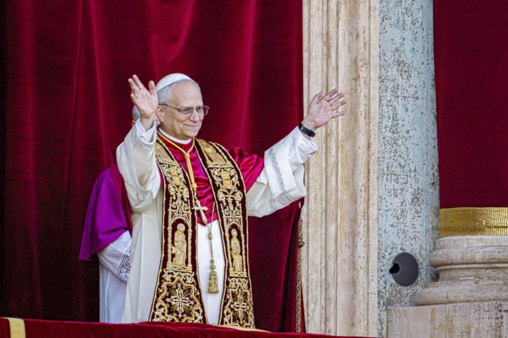 Newly elected Pope Leo XIV.