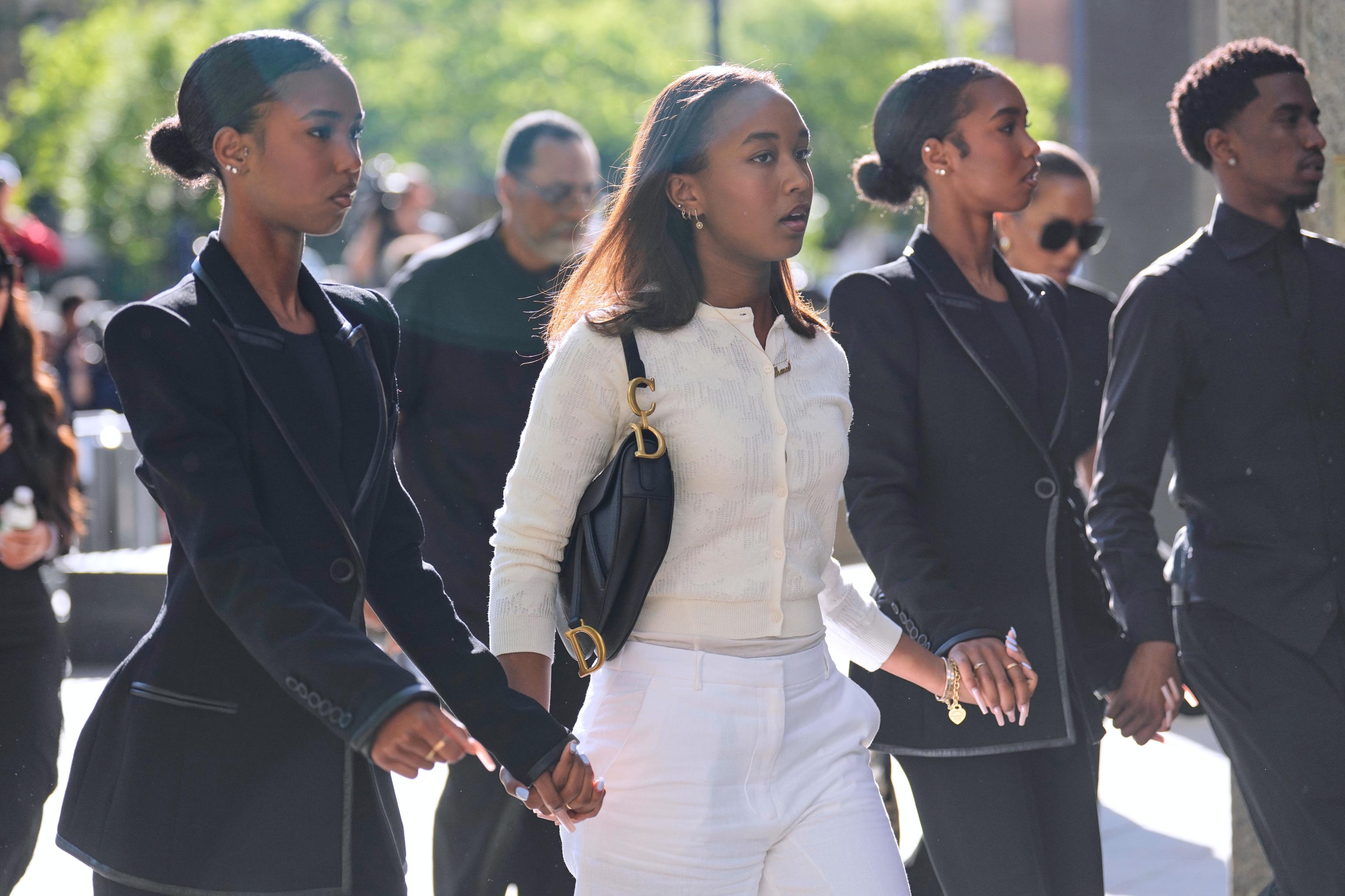 Family and supporters of Sean "Diddy" Combs arrive to the courthouse.