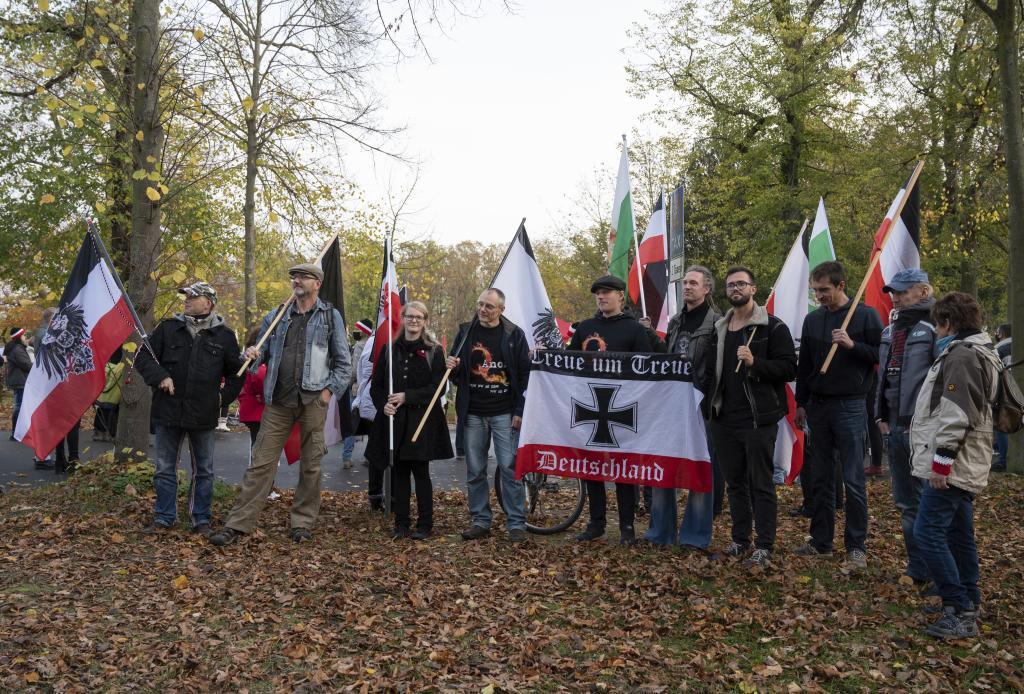 Participants of a demonstration of Reich citizens.