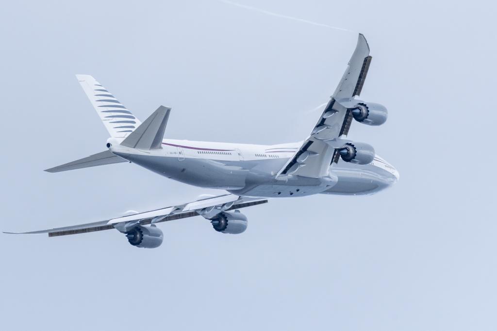 A 13-year-old private Boeing aircraft that President Donald Trump toured on Saturday