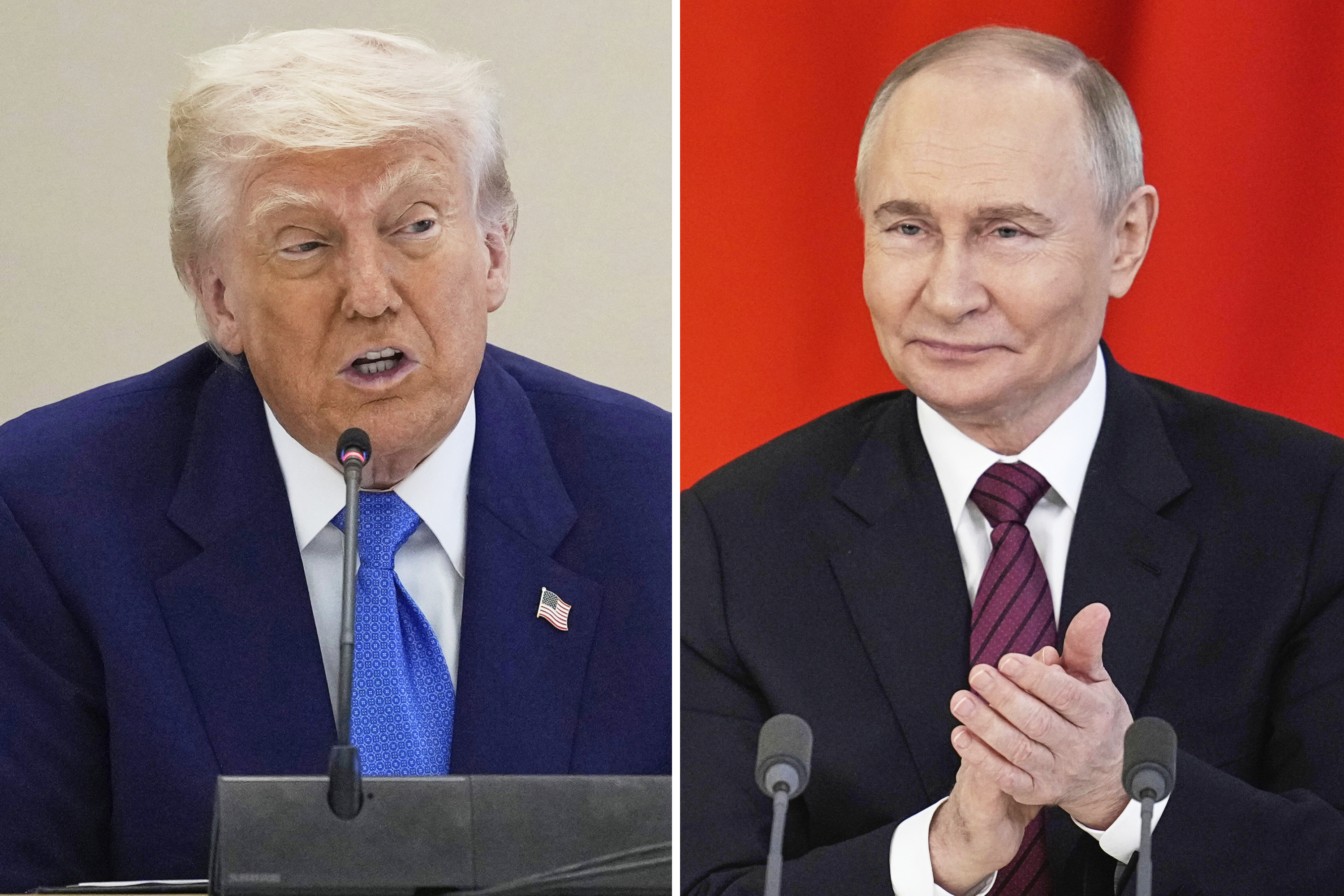 President Donald Trump and Russian President Vladimir Putin.