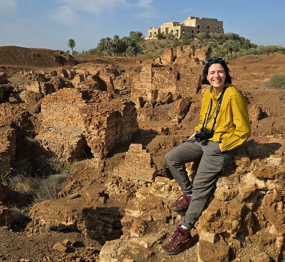 Maria, on one of her stops around the world.