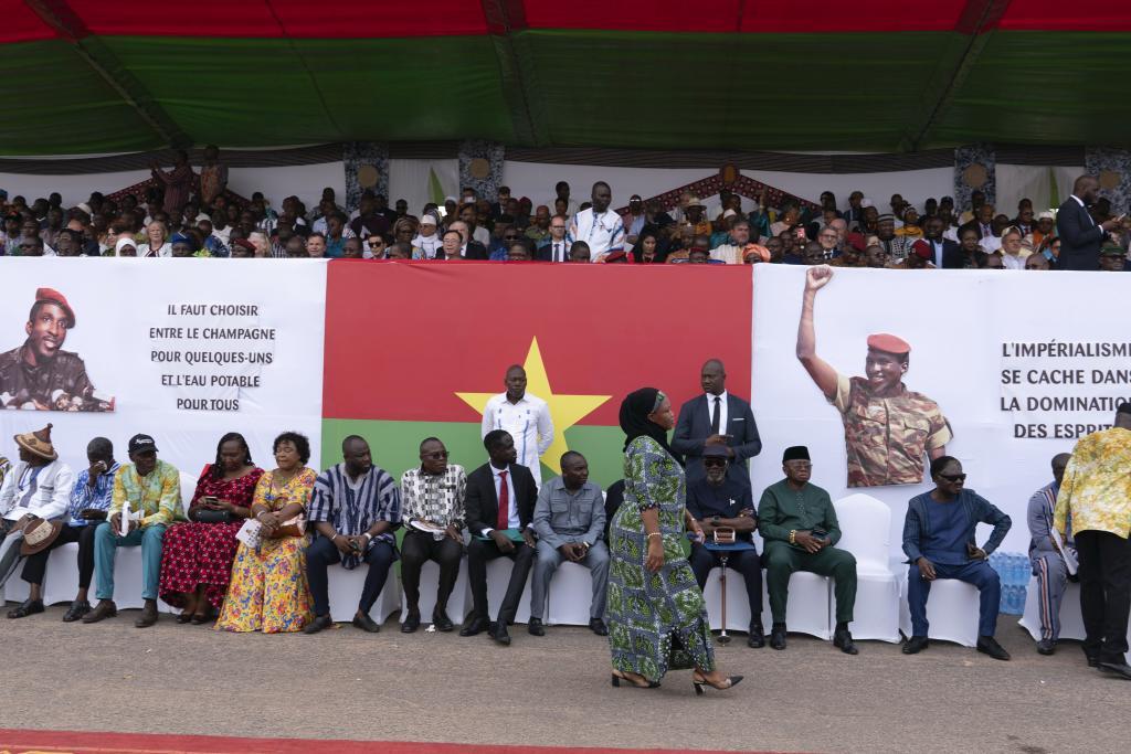 People attend the inauguration of the mausoleum for Burkina Faso's legendary leader Thomas Sankara