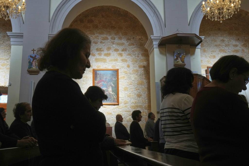 Catholics at Mass.
