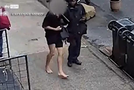 The Italian man reports to a police officer that he was tortured immediately after escaping.