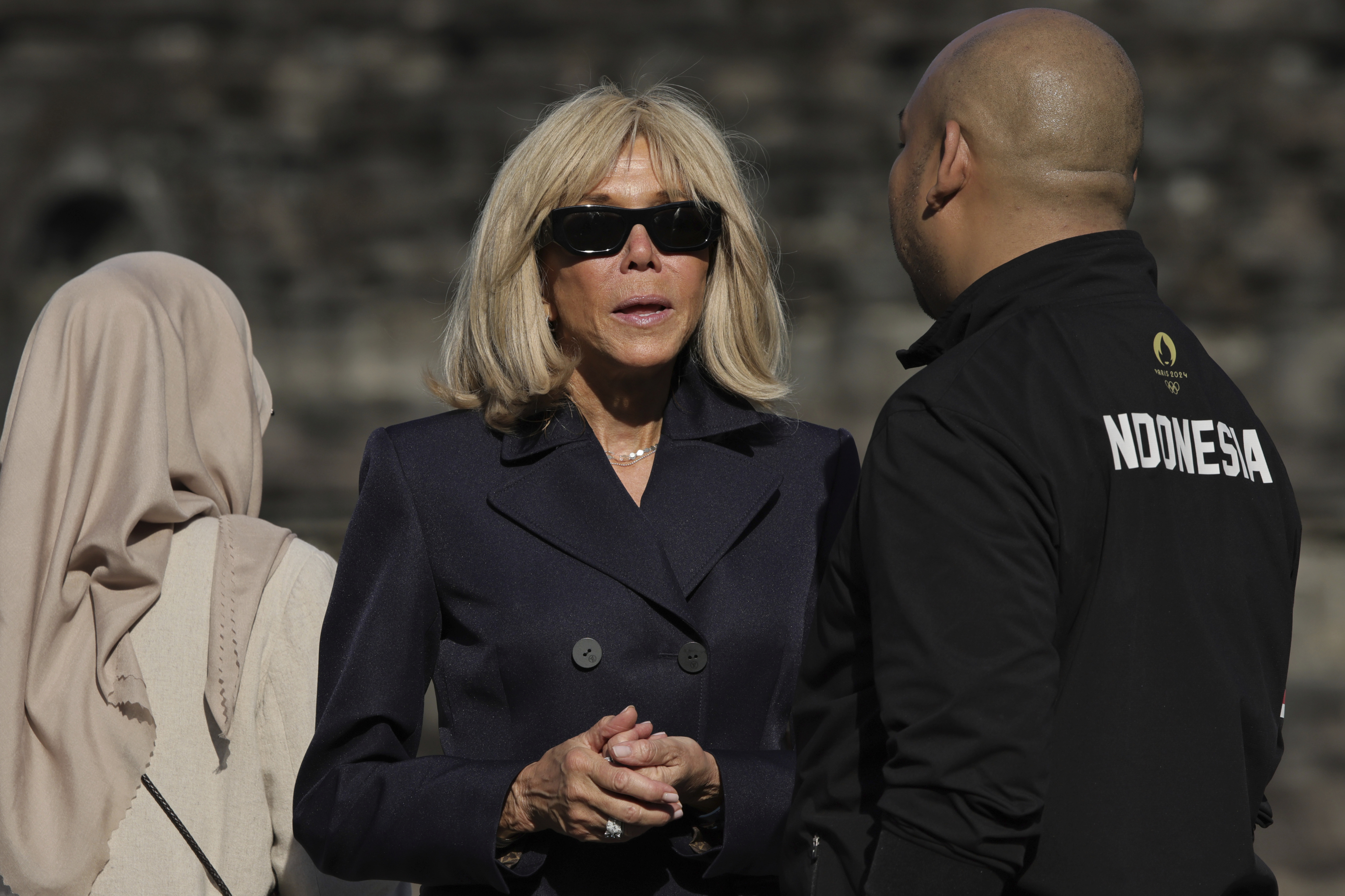 France's President Emmanuel Macron's wife Brigitte Macron.