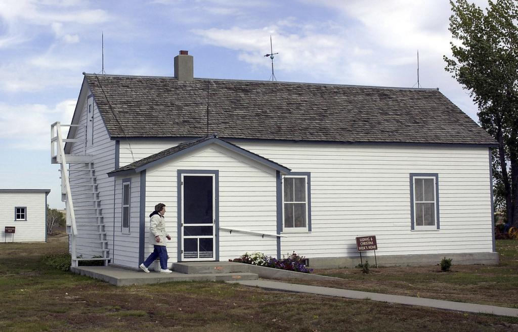 Lawrence Welk's boyhood home is seen Strasburg
