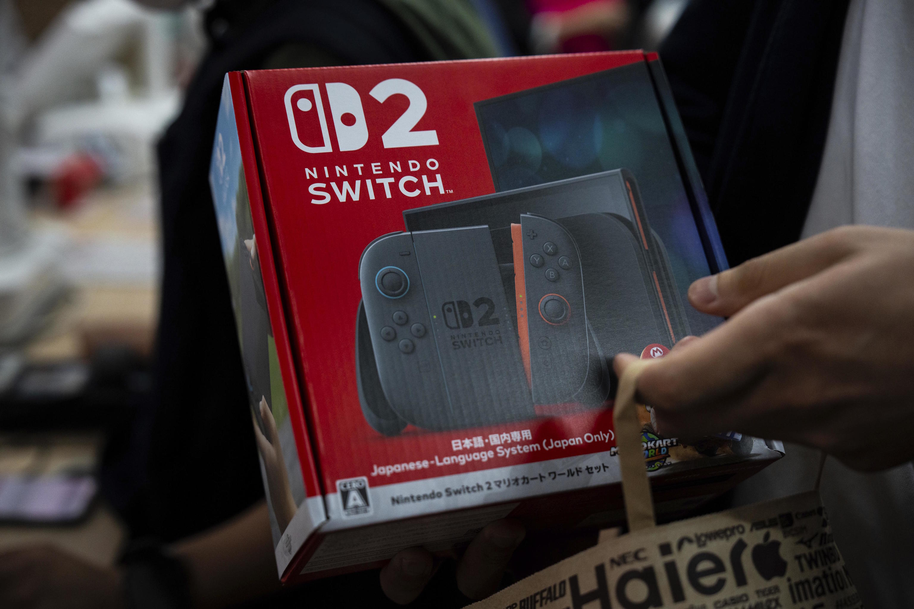 A customer purchases Nintendo Switch 2.