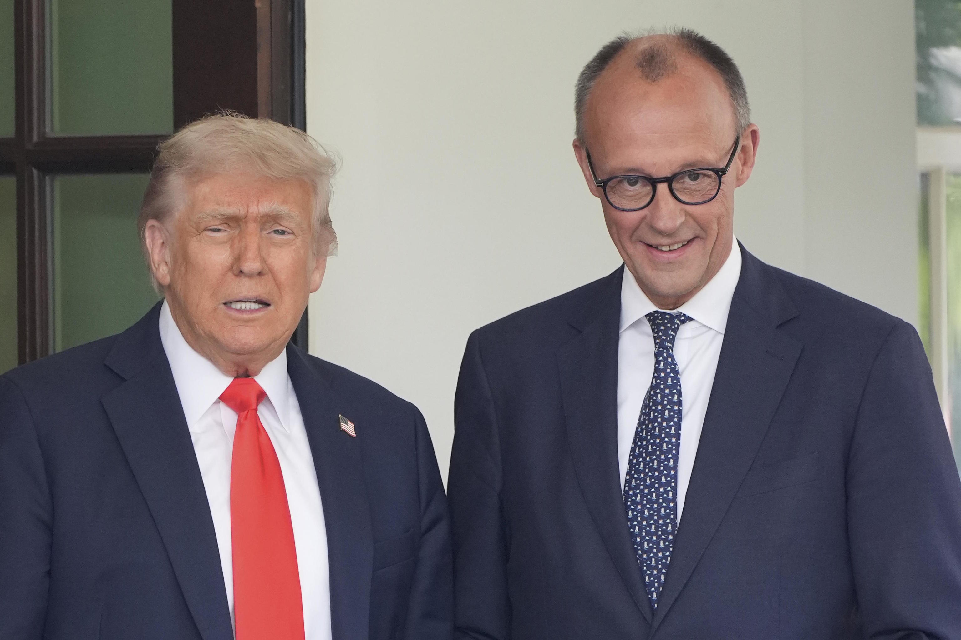 Friedrich Merz and Donald Trump, this Thursday in the White House.