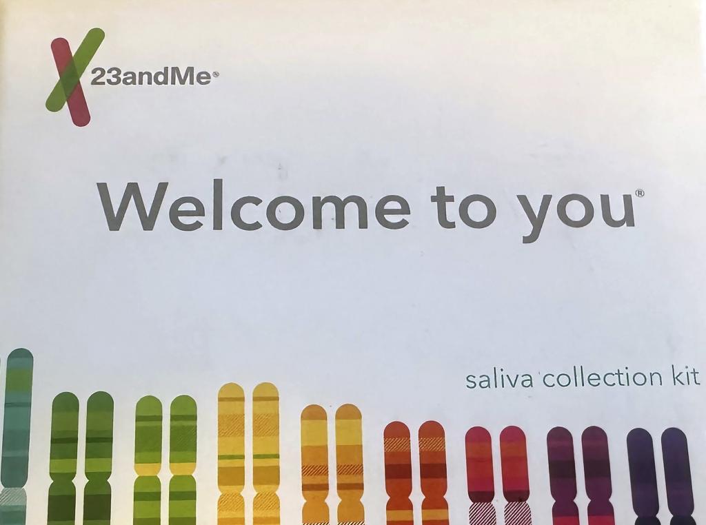 A 23andMe saliva collection kit