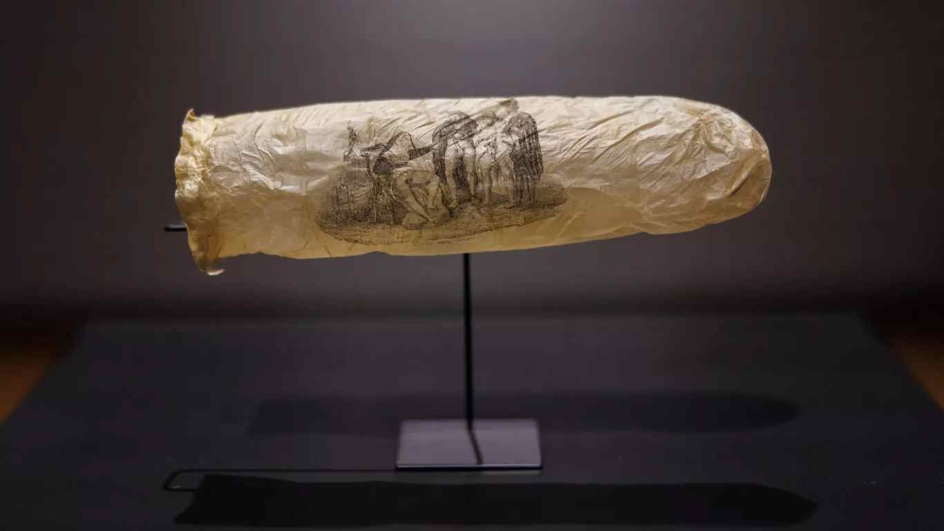 A 200-year-old condom with erotic art in the Rijksmuseum
