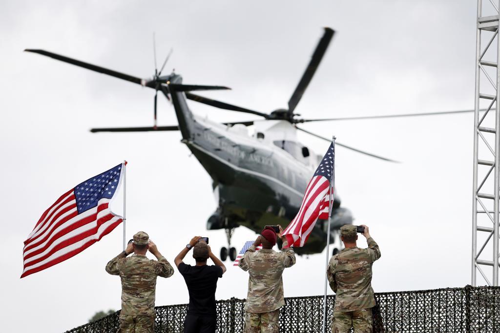 U.S. Secretary of Defense Pete Hegseth departs the America 250 celebration at Fort Bragg in Fayetteville