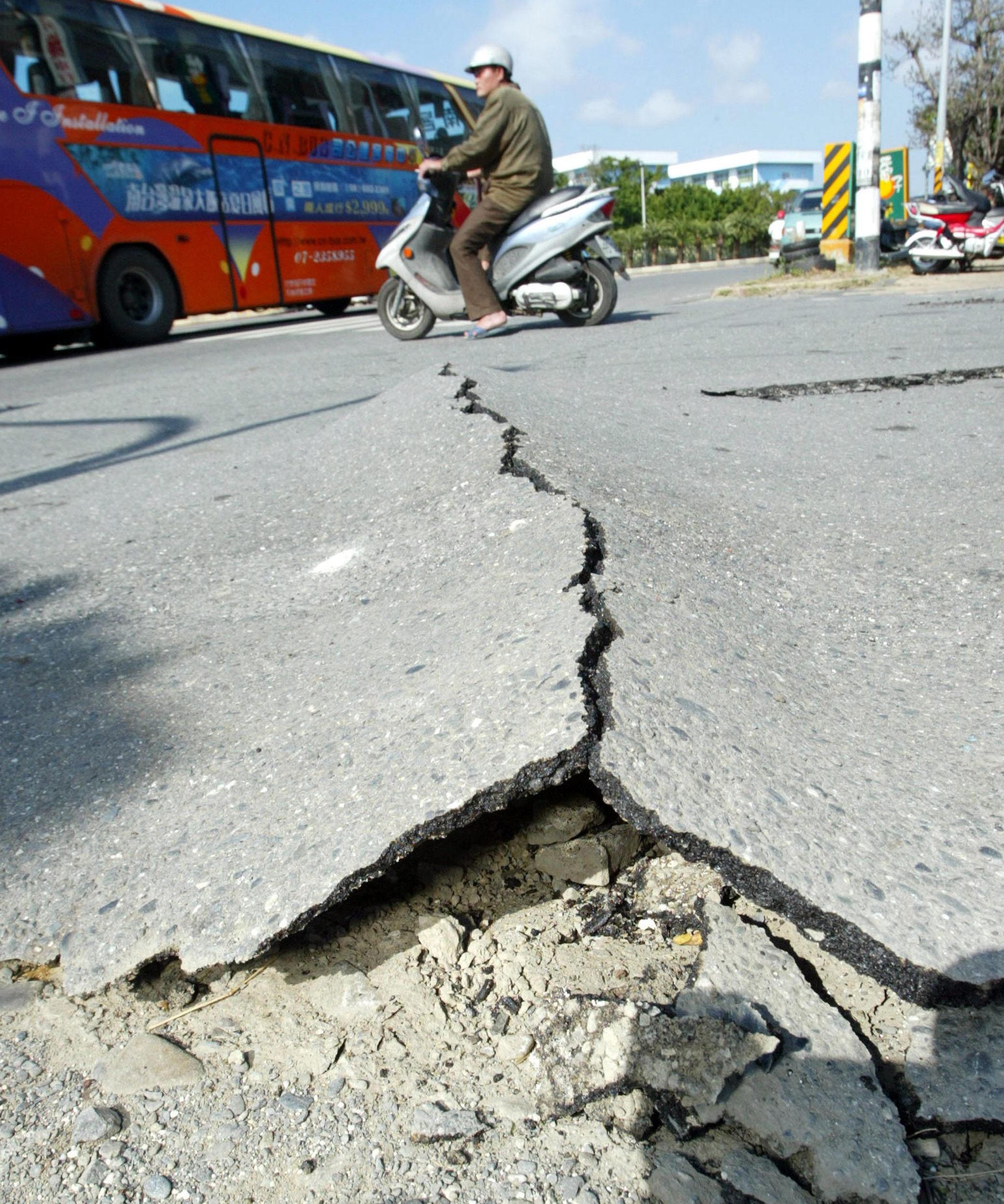 Taiwan struck by 5.9 magnitude earthquake.