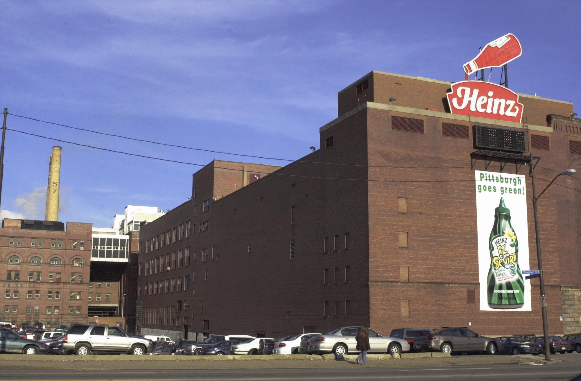 The H.J Heinz Co. headquarters is seen on Pittsburgh's northside.