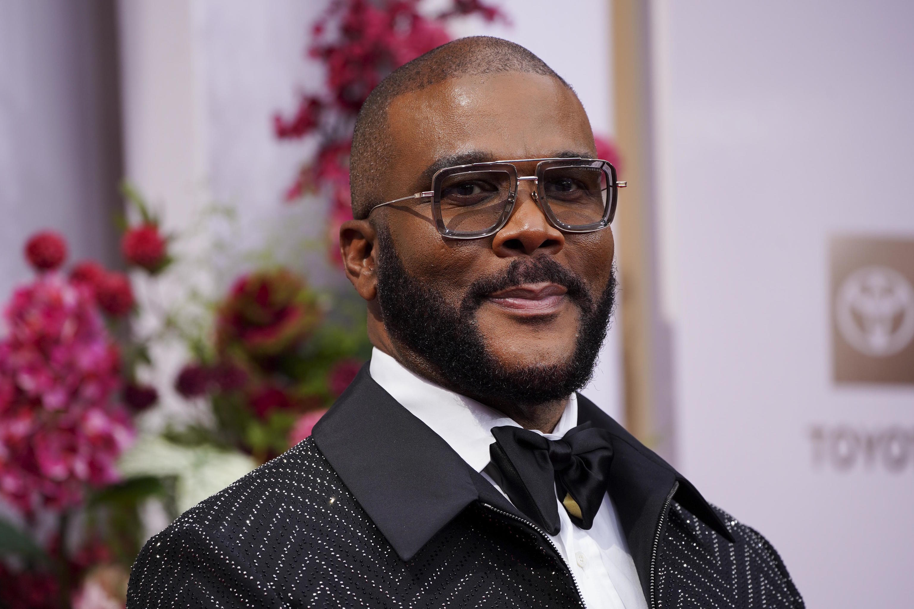 Tyler Perry arrives at the BET Awards.