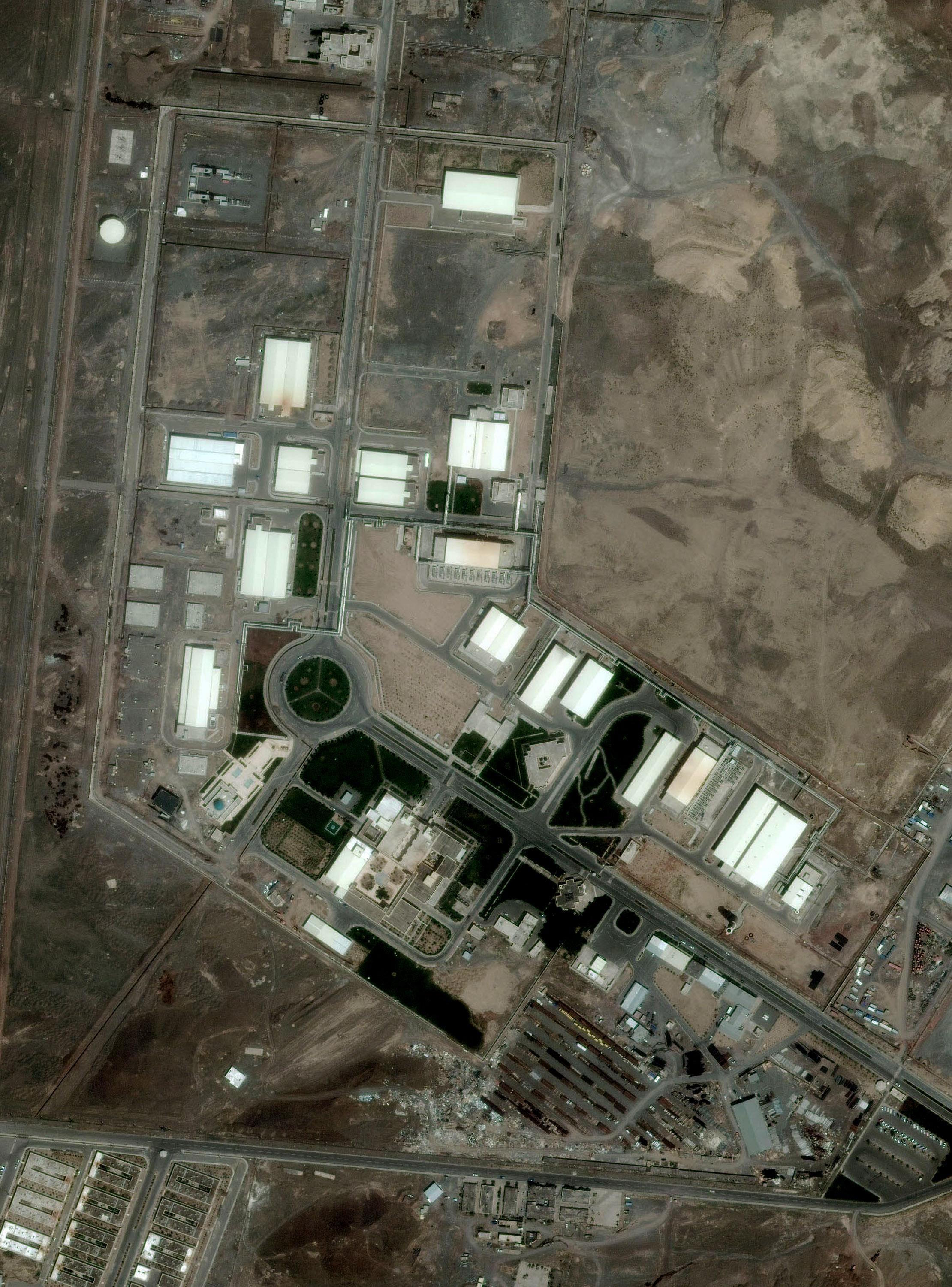 Satellite image of the Natanz uranium enrichment plant.