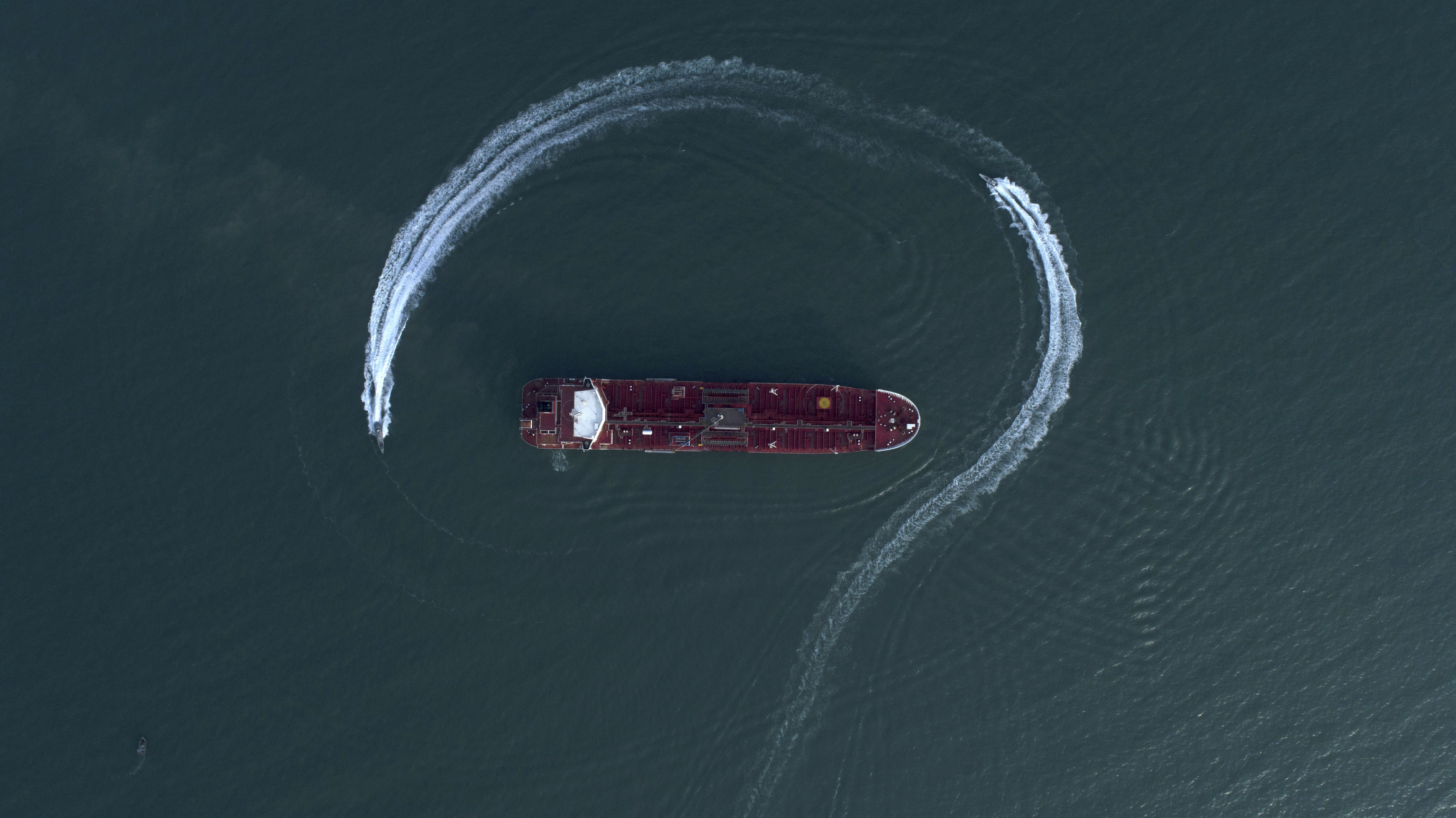 Iran's Revolutionary Guard moving around the British-flagged oil tanker Stena Impero.