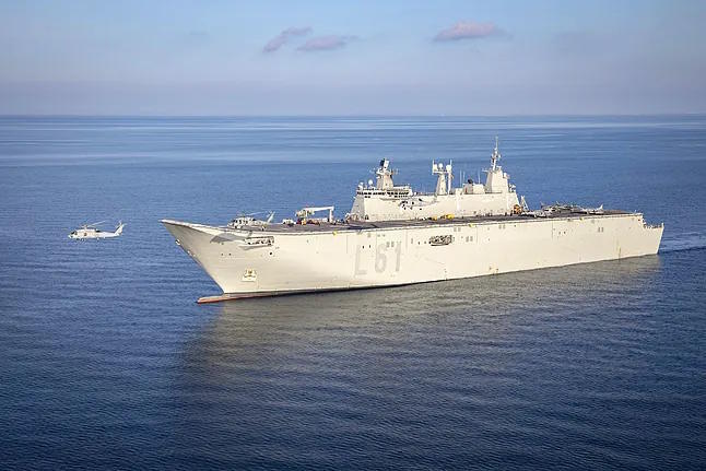 The aircraft carrier Juan Carlos I.