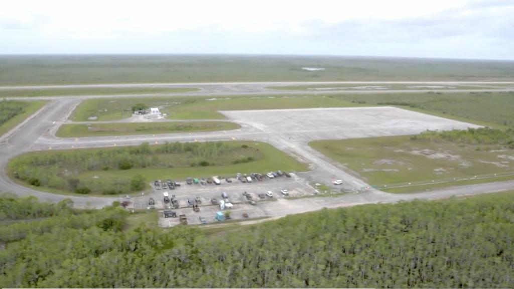 Isolated Everglades airfield about 45 miles.