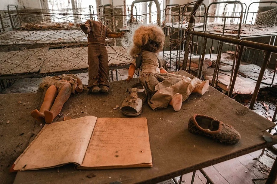 Abandoned nursery in Chernobyl.