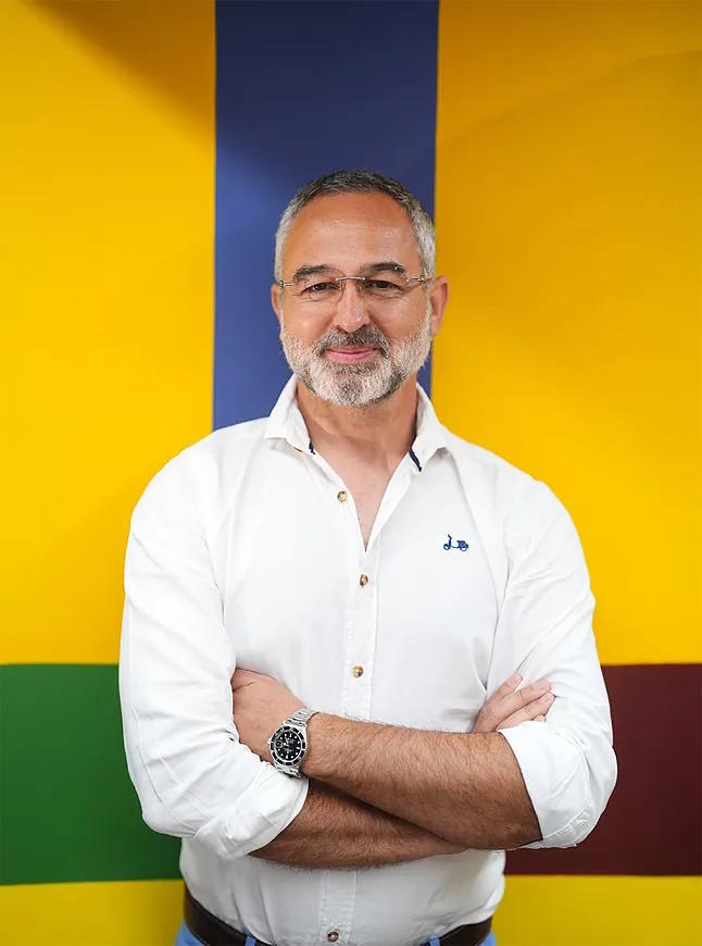 Sergio Boixo, during the interview at the Google offices.