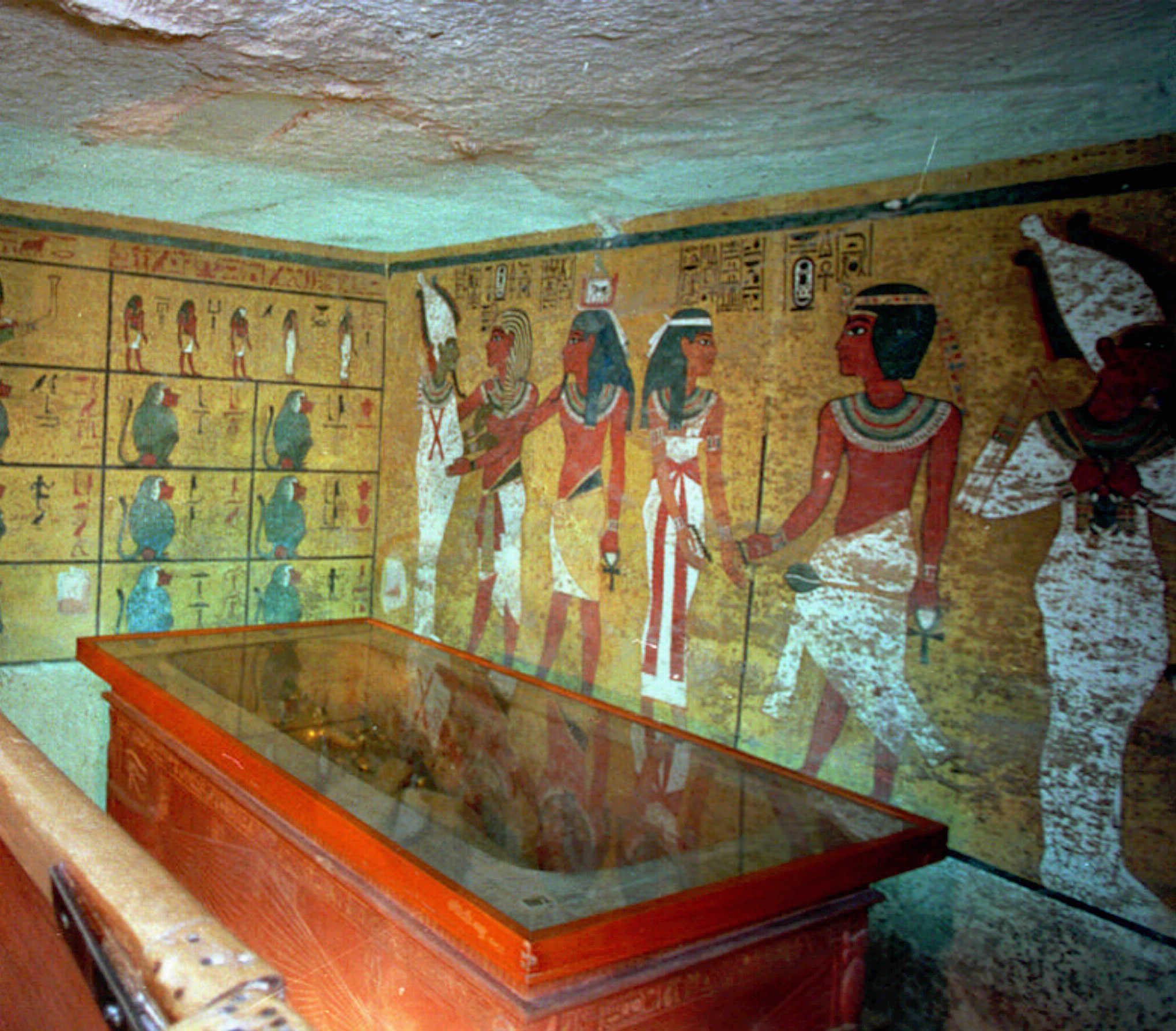 File photo (1995) of the interior of Tutankhamun's tomb, in Luxor.