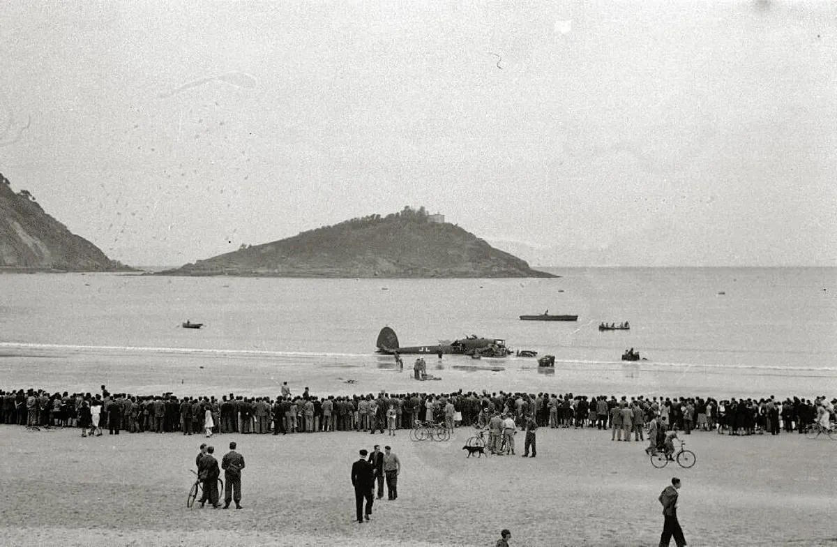 Degrelle's Heynkell, in San Sebastin, on May 8, 1945.